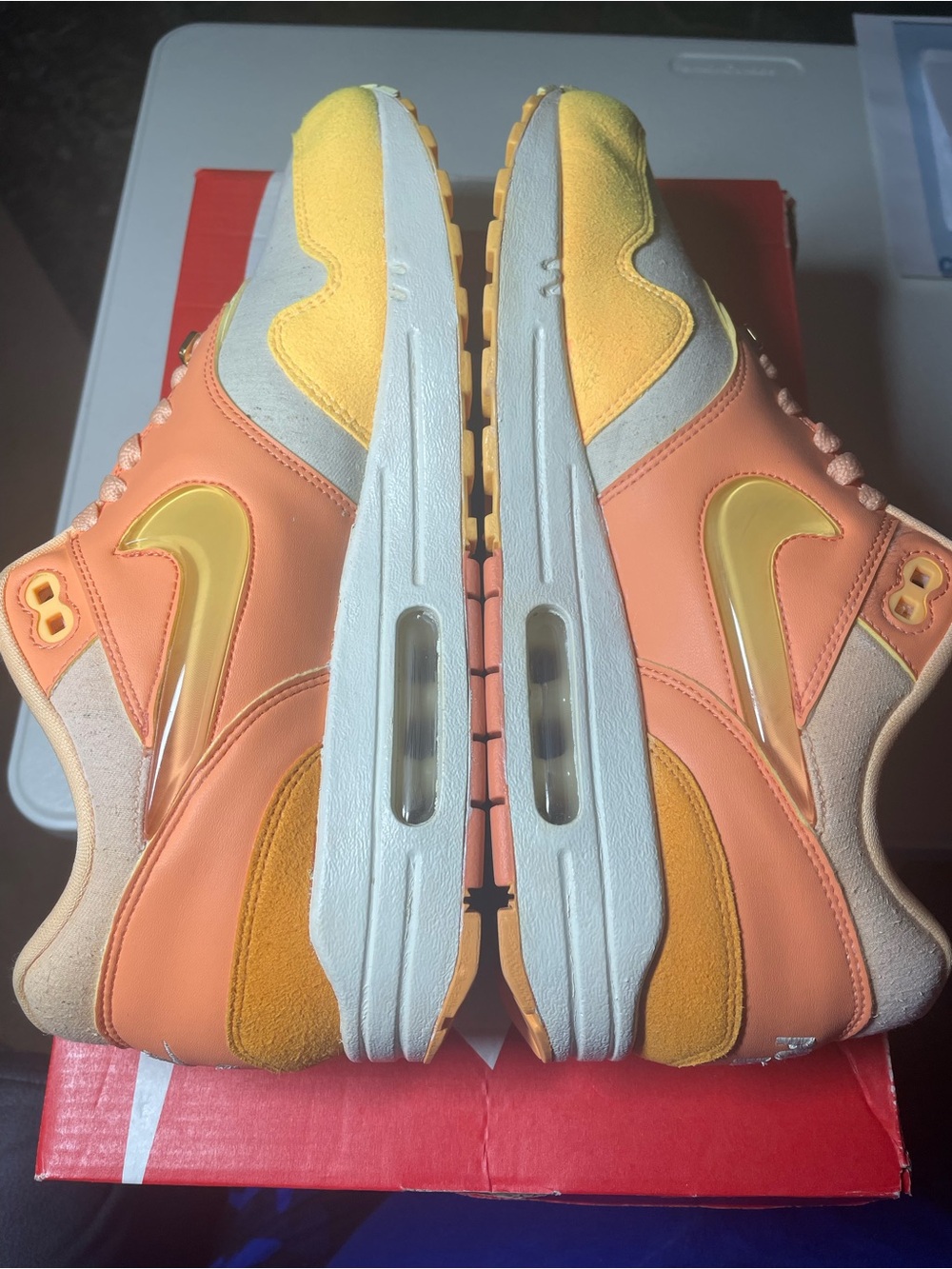 Nike Air Max 1 Puerto Rico Orange Frost 8.5W-7M - Picture 9 of 16